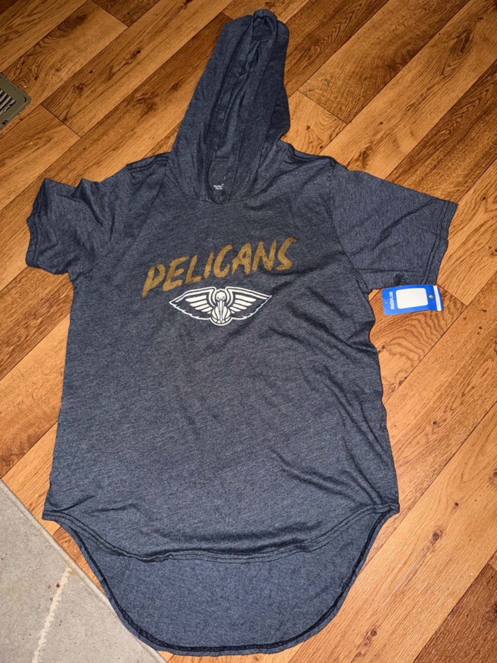 Fanatics Men’s Heather Navy Pelicans Hooded Short Sleeve Tee